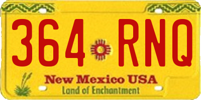 NM license plate 364RNQ