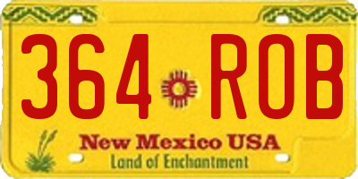 NM license plate 364ROB