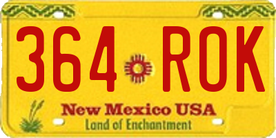 NM license plate 364ROK