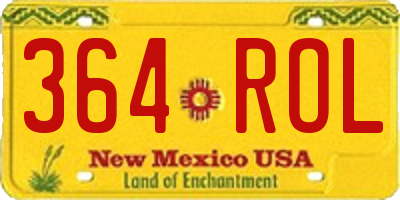 NM license plate 364ROL