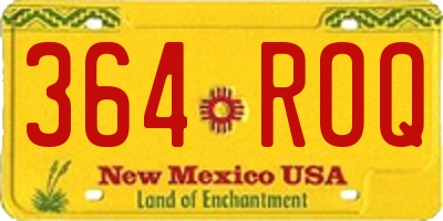 NM license plate 364ROQ