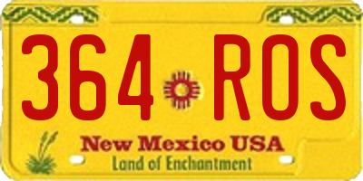 NM license plate 364ROS
