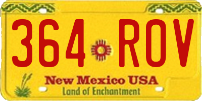 NM license plate 364ROV