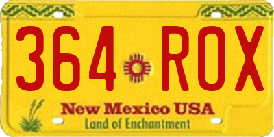 NM license plate 364ROX