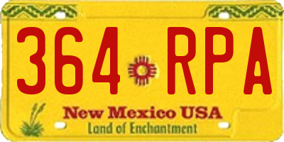 NM license plate 364RPA