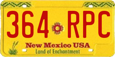 NM license plate 364RPC