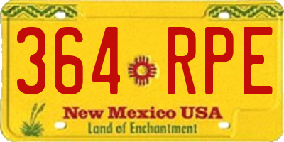 NM license plate 364RPE