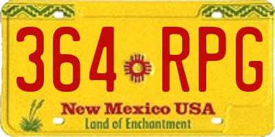 NM license plate 364RPG