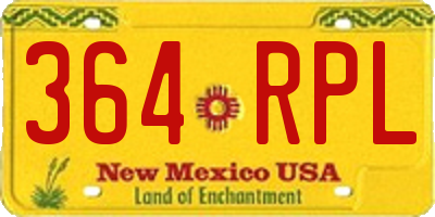 NM license plate 364RPL