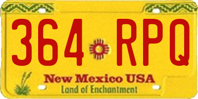NM license plate 364RPQ