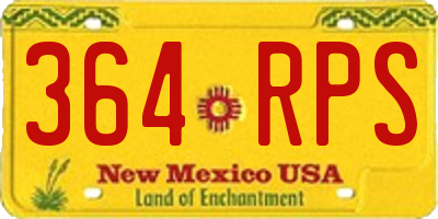 NM license plate 364RPS