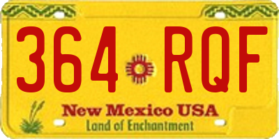 NM license plate 364RQF