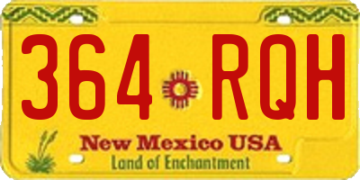 NM license plate 364RQH