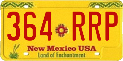 NM license plate 364RRP