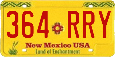 NM license plate 364RRY