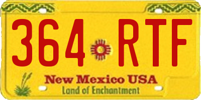 NM license plate 364RTF