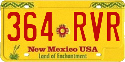 NM license plate 364RVR