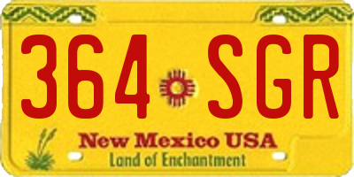 NM license plate 364SGR
