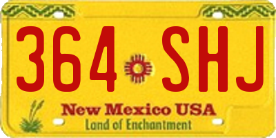 NM license plate 364SHJ