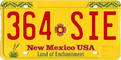 NM license plate 364SIE