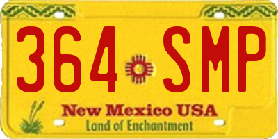 NM license plate 364SMP