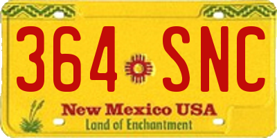 NM license plate 364SNC