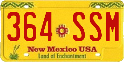 NM license plate 364SSM