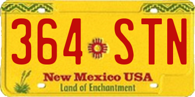 NM license plate 364STN