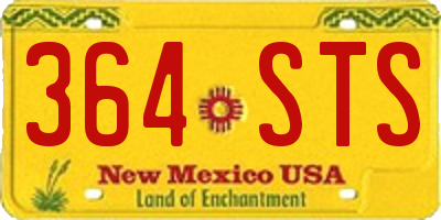 NM license plate 364STS