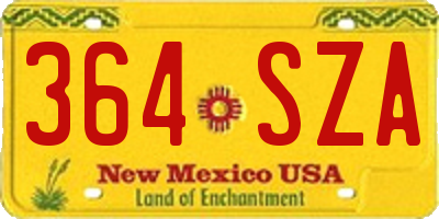 NM license plate 364SZA