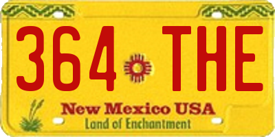 NM license plate 364THE