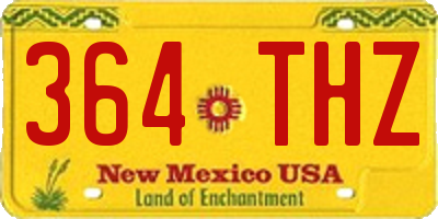NM license plate 364THZ