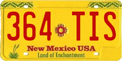 NM license plate 364TIS
