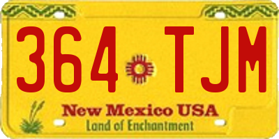 NM license plate 364TJM