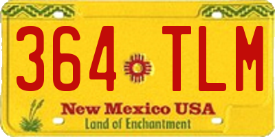 NM license plate 364TLM