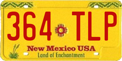 NM license plate 364TLP