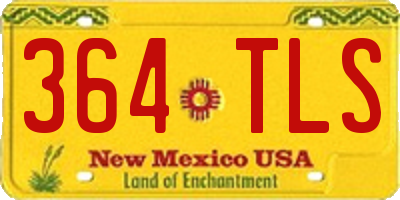 NM license plate 364TLS