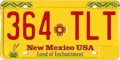 NM license plate 364TLT