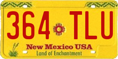 NM license plate 364TLU