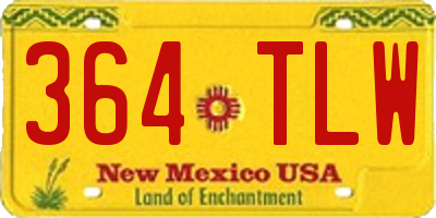 NM license plate 364TLW
