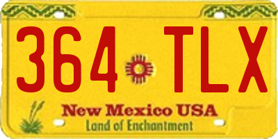 NM license plate 364TLX