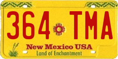 NM license plate 364TMA