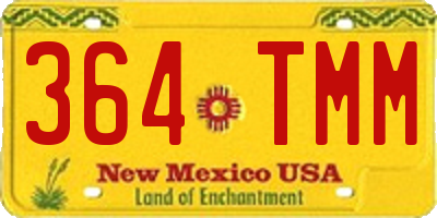 NM license plate 364TMM
