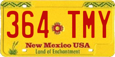 NM license plate 364TMY