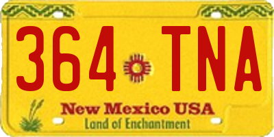 NM license plate 364TNA