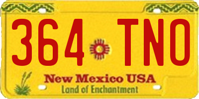 NM license plate 364TNO