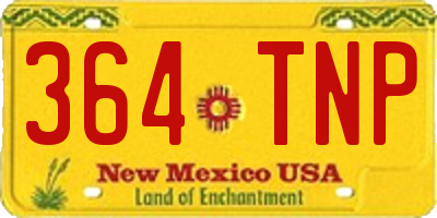 NM license plate 364TNP