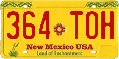 NM license plate 364TOH