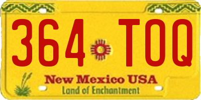 NM license plate 364TOQ
