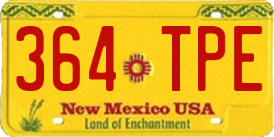NM license plate 364TPE